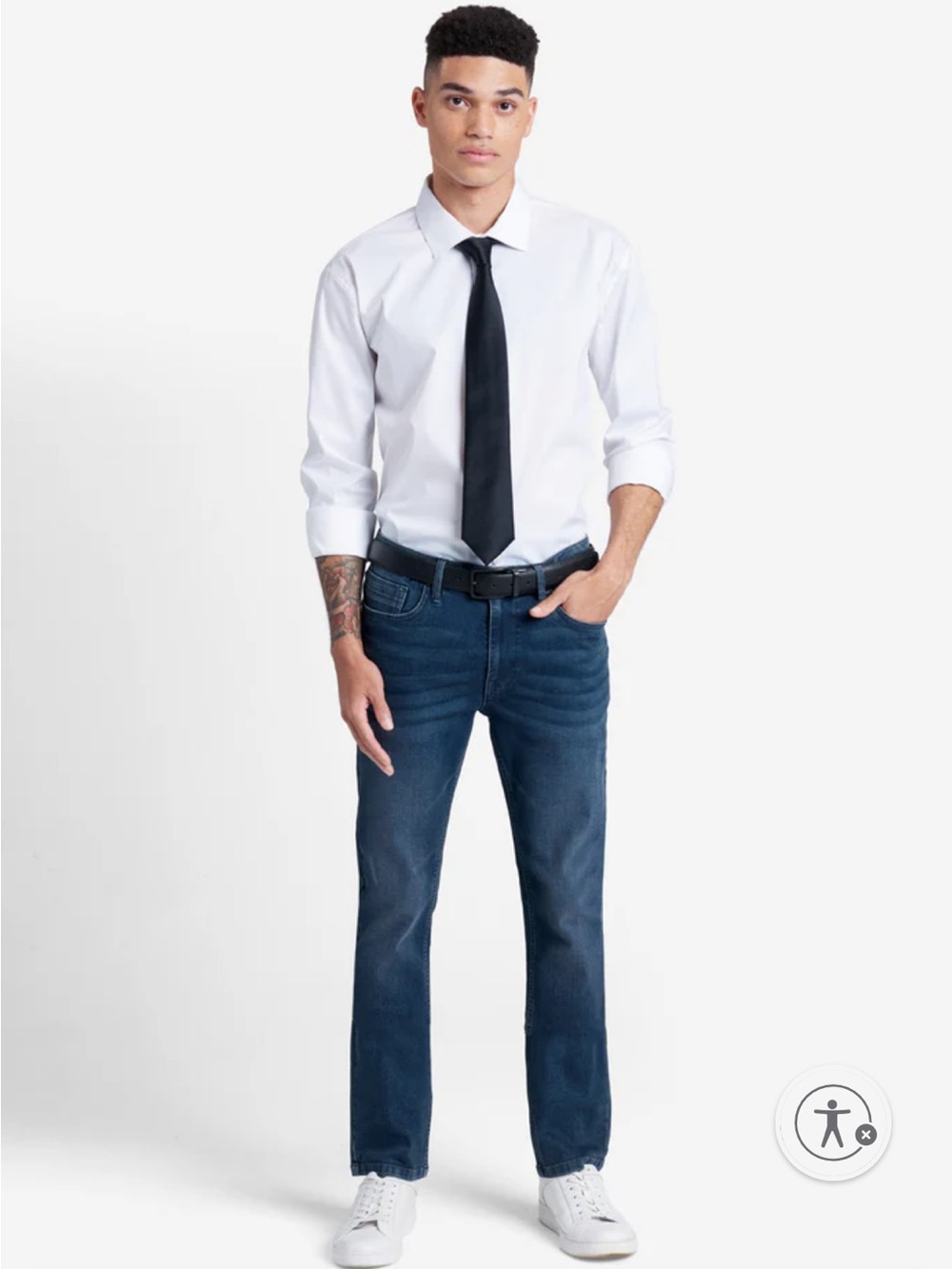 Kenneth Cole Men's Dark Blue Stretch Jeans